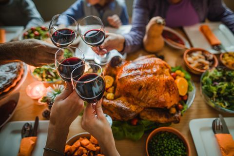Proost op dit geweldige Thanksgiving-diner!