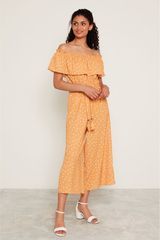 F&F Culotte-jumpsuit met gele stippen